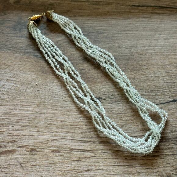 BOGO FREE VTG BEADED MYLTI 80’s necklace - Picture 3 of 5